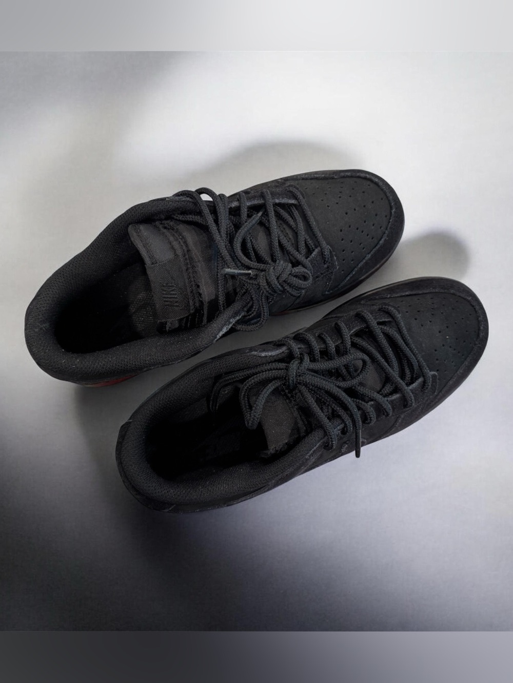 Nike Men’s all Black Dunk low Retro SE size 7.5 - Picture 4 of 7